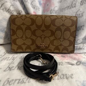 Coach Anna Foldover Clutch Crossbody Bag preowned